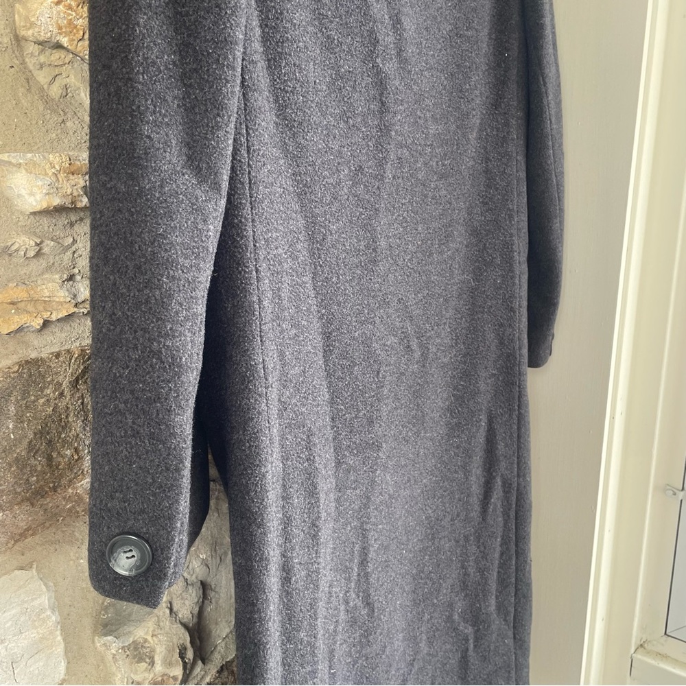 Vintage Union Made Regency Cashmere Baltmans NY Double-Breasted Dark Gray Coat 4 - Picture 12 of 15